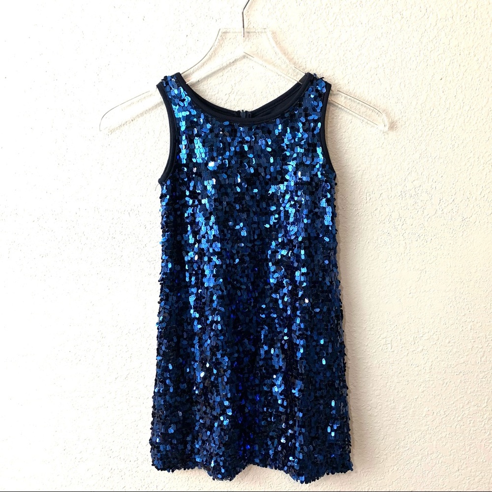 Biscotti Girls Blue Sequin Swing Dress